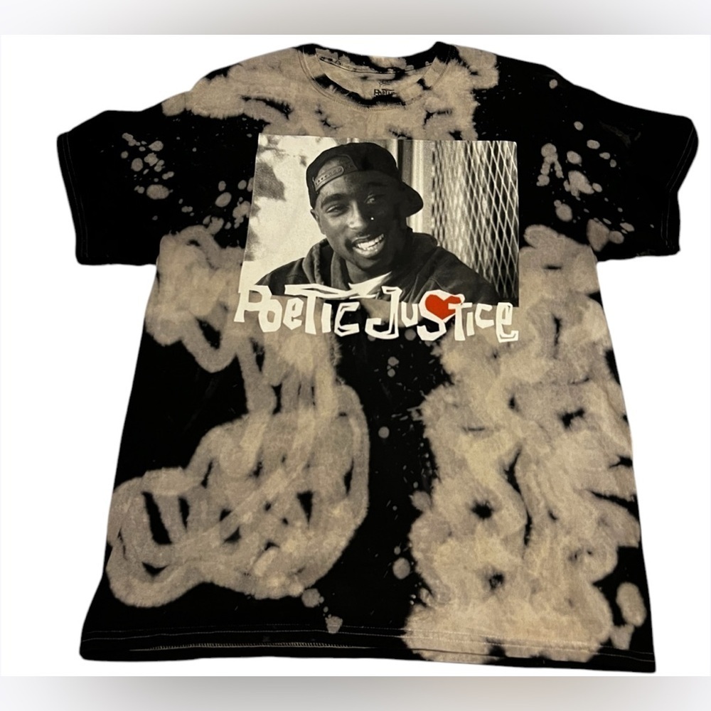 Poetic Justice Tupac Shakur 2Pac Graphic Tie Dye T Shirt
